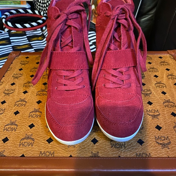 ASH ‘Bowie’ Suede Hidden Wedge Sneaker Bootie, size 40M - Picture 2 of 11